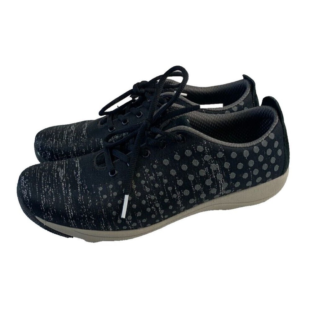 BOGO Dansko Hanna Black Polka Dot Sneaker LaceUp Fabric 4508010201 Women 41 10.5